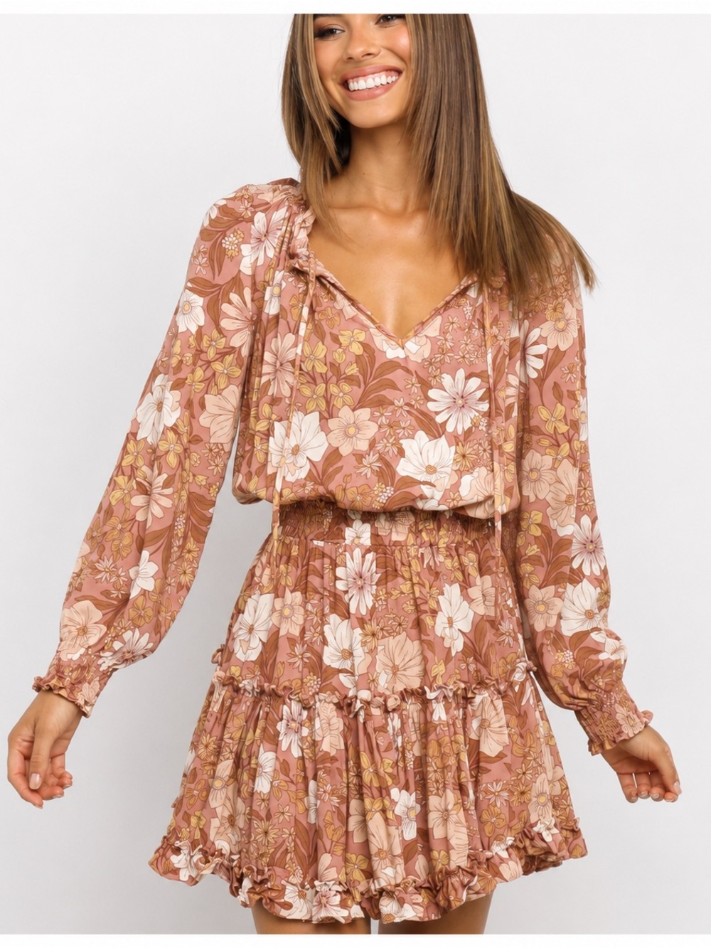 Petal & Pup Kealan Floral Boho Mini Dress